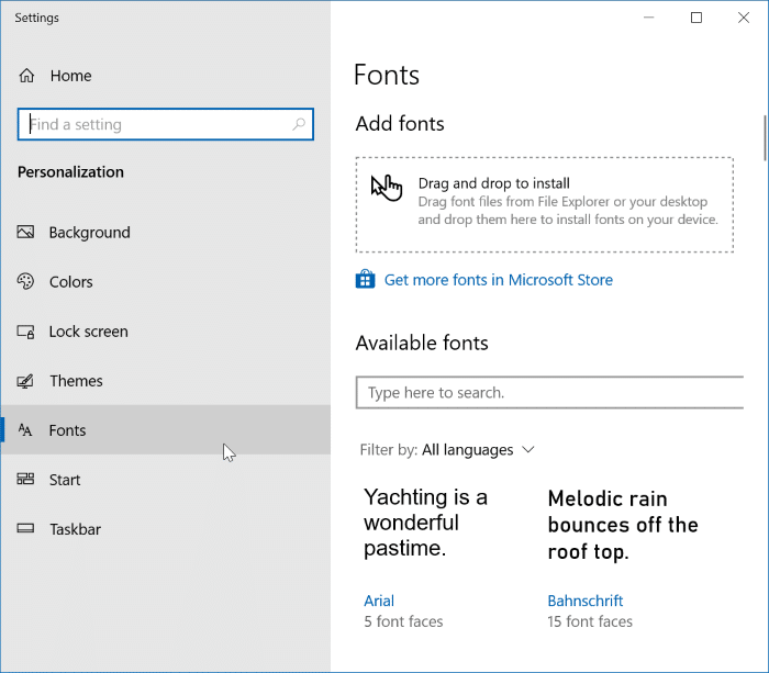 Add Fonts To Windows 10